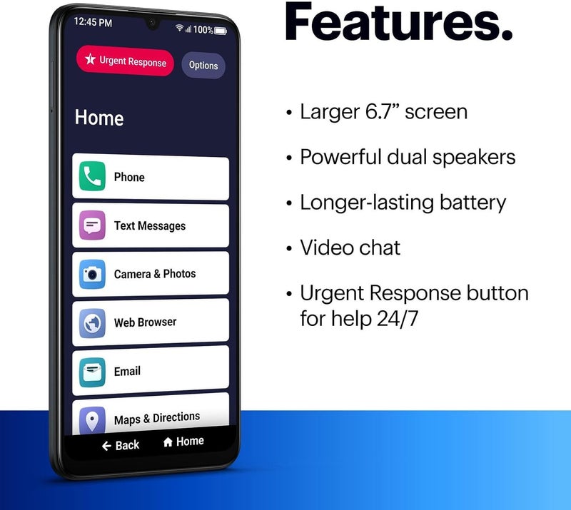 Lively Jitterbug Smart4 Smartphone for Seniors - Cell Phone for Seniors - Not Compatible with Other Wireless Carriers - Must Be Activated with Phone Plan - Image 3
